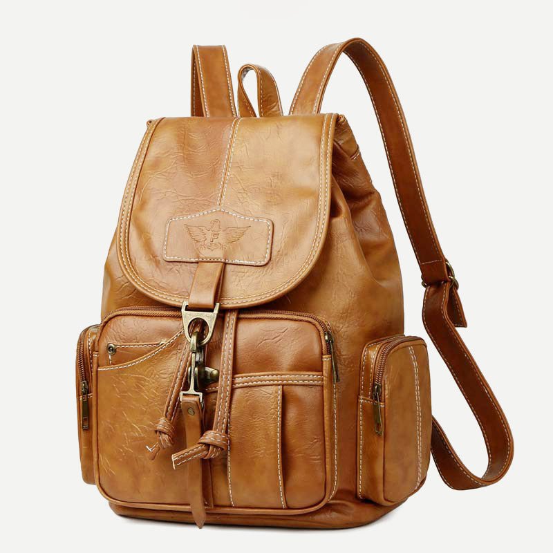 Vegan Leather Backpack for Women – Vintage Casual Daypack Purse for Ladies & Girls