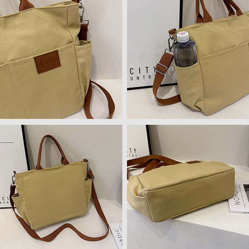Simple Tote Bag for Women – Daily Portable Canvas Crossbody Bag