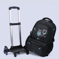 Rolling Wheels Backpack for Teens & Students – Multifunctional Travel Bookbag with Adjustable Straps