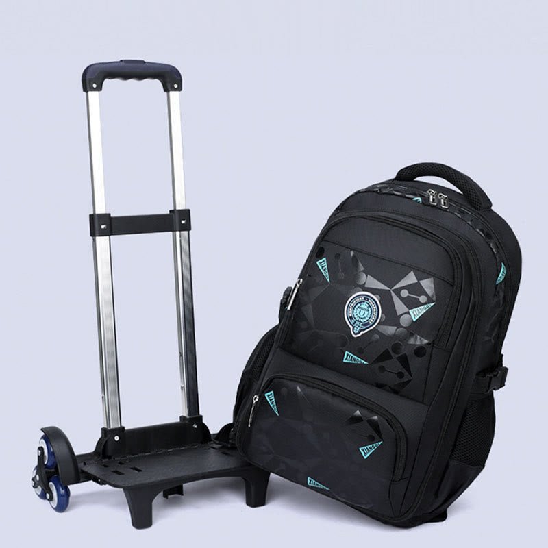 Rolling Wheels Backpack for Teens & Students – Multifunctional Travel Bookbag with Adjustable Straps