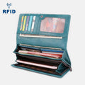 Women's genuine leather RFID vintage wallet