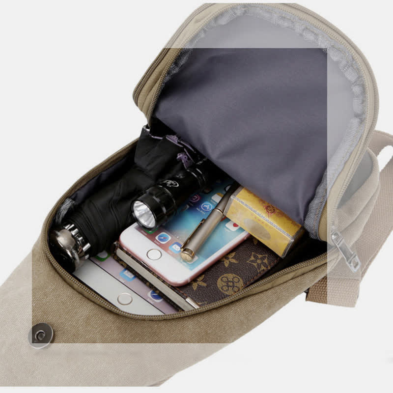 Men's canvas sling bag for outdoor travel