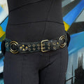 Medieval Leather Double Pocket Belt Bag – Vintage Hip Belt Waist Bag for Daily and Festivals