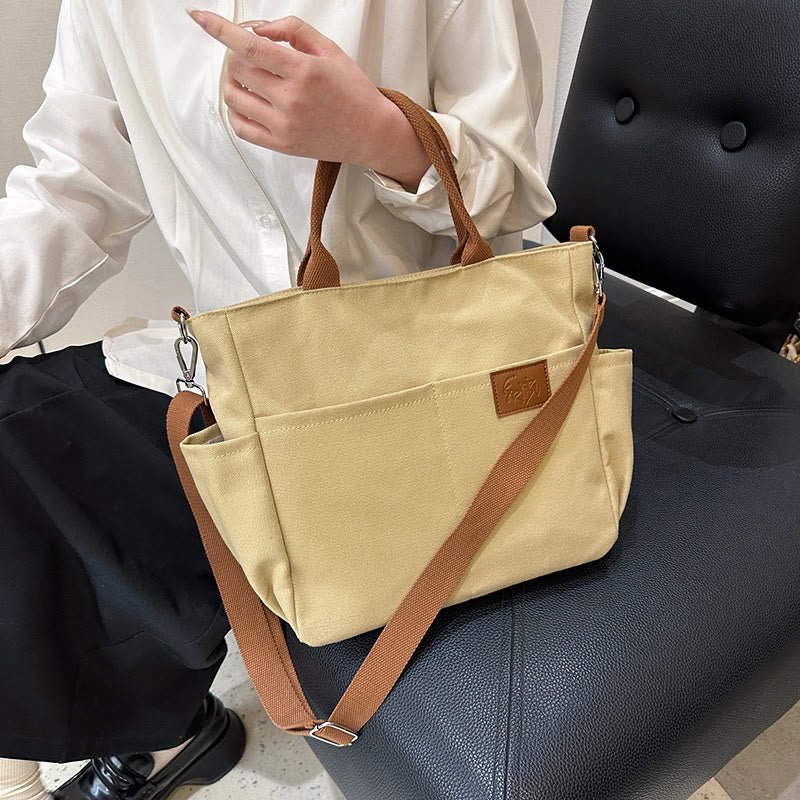 Simple Tote Bag for Women – Daily Portable Canvas Crossbody Bag
