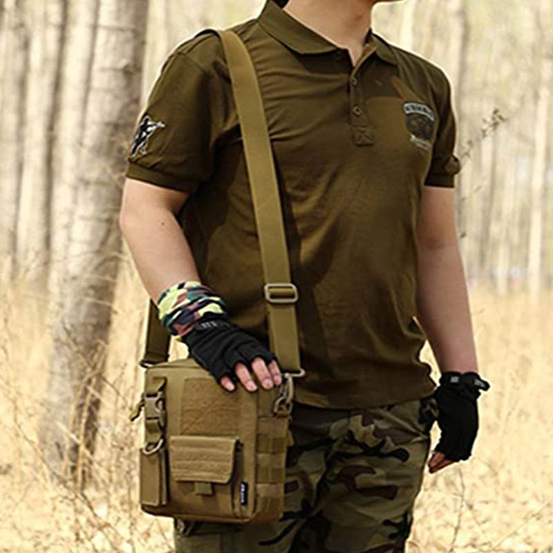 Waterproof Casual Outdoor Messenger Bag for Men – Adjustable Strap, Zipper Closure