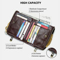 RFID Anti - theft Genuine Leather Multi - slot Bifold Wallet for Men - Stylish Business Wallet