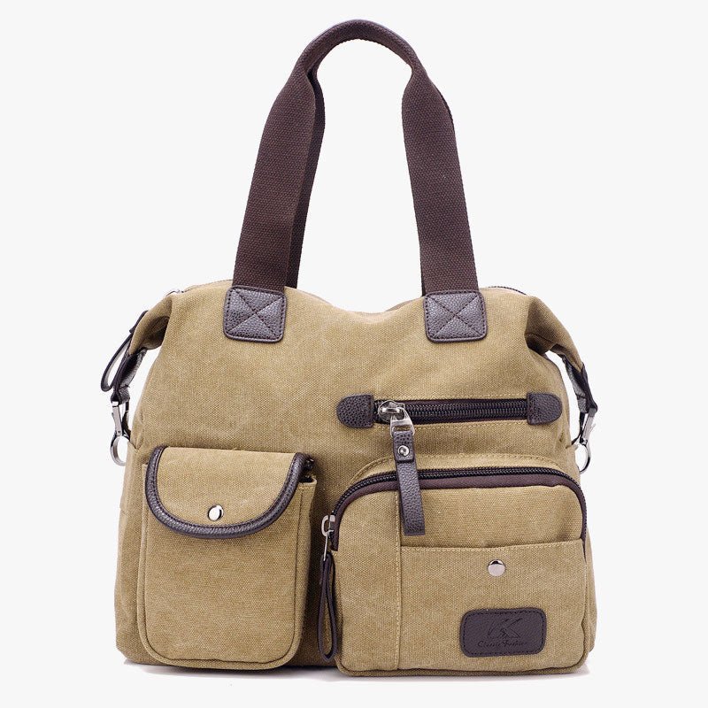 Large Capacity Durable British Style Canvas Tote Bag for Women – Stylish and Practical for Shopping, Travel, and Everyday Use