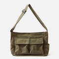 Multi - Pocket Canvas Crossbody Bag for Women | Retro Lightweight Shoulder Bag
