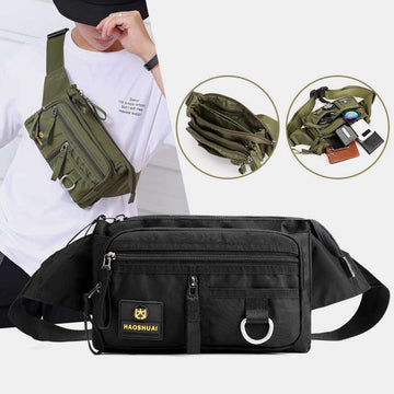 Men's large capacity lightweight sling waist bag
