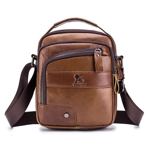 Men's genuine leather vintage crossbody bag