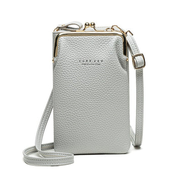 Crystal leather shoulder bag