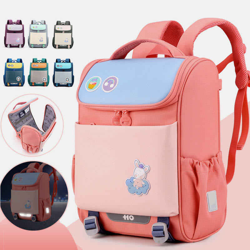 Kids lightweight reflective school backpack