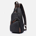 Canvas sling backpack with USB charging port