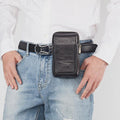 Genuine Leather Waist Bag – Multifunctional Messenger & Shoulder Bag for Men