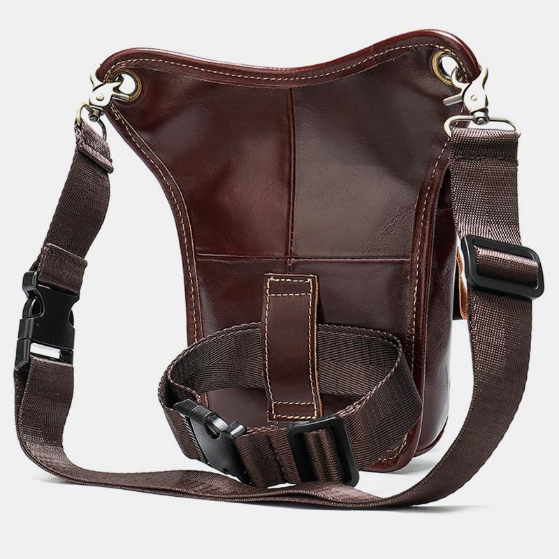 Genuine Leather Retro Sport Waist Bag – Classic Style Meets Practical Functionality