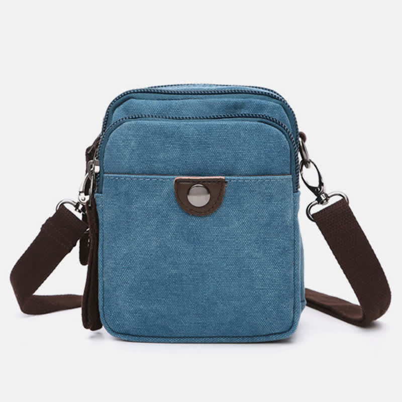 Belt Loop Holster Phone Purse - Small Canvas Crossbody Side Shoulder Bag