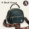 Classic Multifunctional Compartments Adjustable Wide Shoulder Strap PU Leather Crossbody Bag