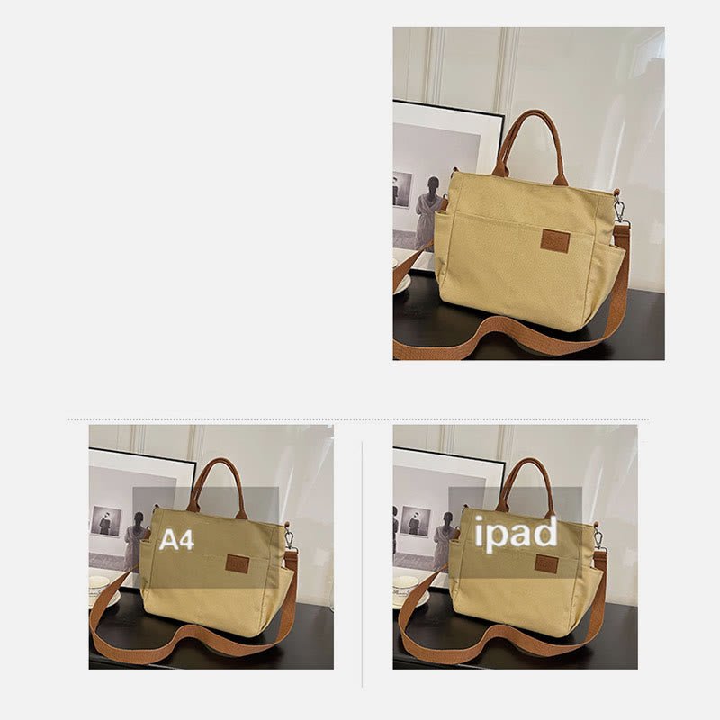 Simple Tote Bag for Women – Daily Portable Canvas Crossbody Bag
