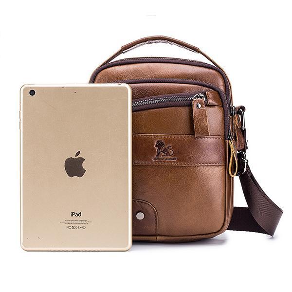Genuine Leather Vintage Crossbody Bag for Men – Stylish Shoulder Bag