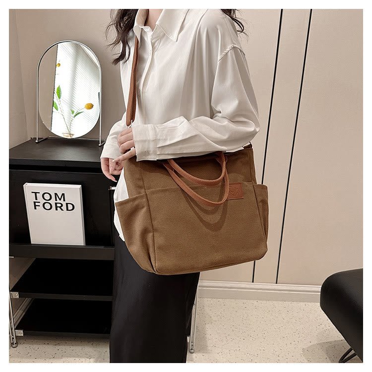 Simple Tote Bag for Women – Daily Portable Canvas Crossbody Bag