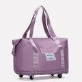 Tote Bag for Travel with Pull Rod & Oblique Folding Storage – Large Capacity Nylon Travel Sleeve