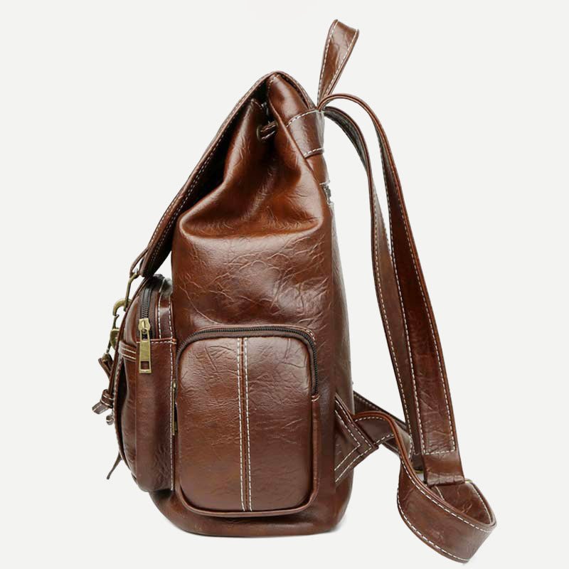 Vegan Leather Backpack for Women – Vintage Casual Daypack Purse for Ladies & Girls