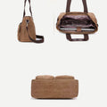 Multi - Pocket Canvas Tote Handbag for Women & Men – Retro Laptop Bag with Adjustable Straps