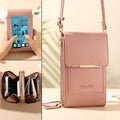 Women's lightweight leather phone crossbody bag