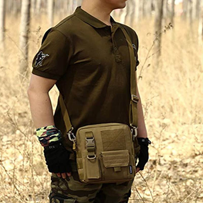 Waterproof Casual Outdoor Messenger Bag for Men – Adjustable Strap, Zipper Closure