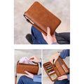 Women's RFID Blocking Zip Around Wallet - Large Long Wristlet Clutch