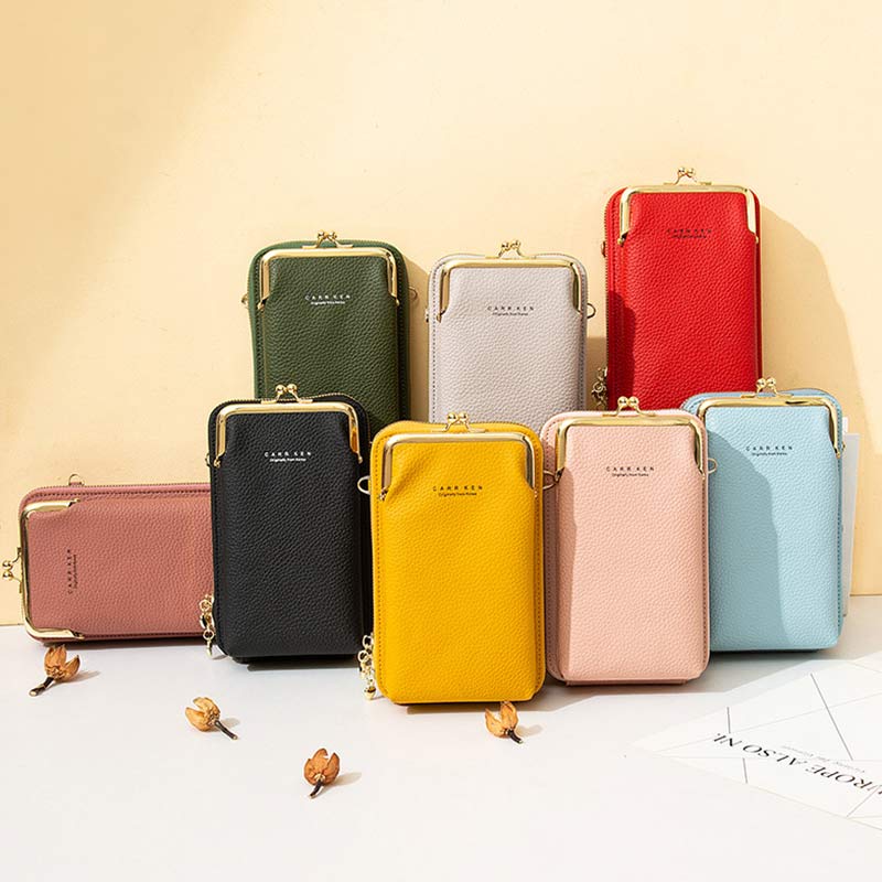 Women's Vegan Leather Crossbody Phone Purse with Card Slot | Stylish Shoulder Bag