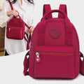 Women's pure color large capacity backpack