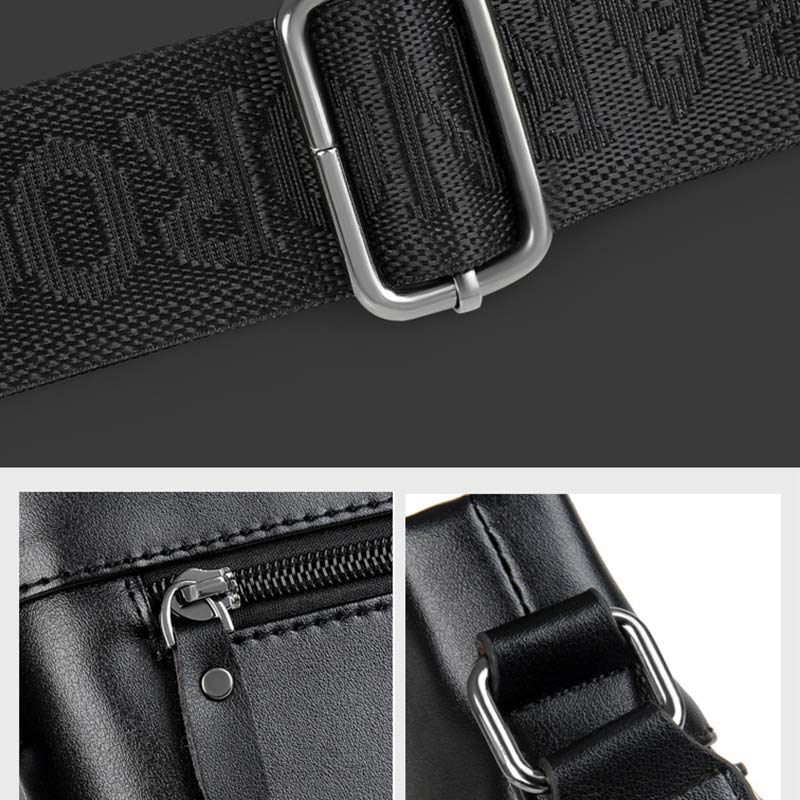 Men's Messenger Bag – Soft PU Leather Crossbody Sling Pack for Travel, Business & Daily Use