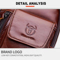 Genuine Leather Sling Chest Bag with Earphone Hole – Stylish & Practical Crossbody Shoulder Bag