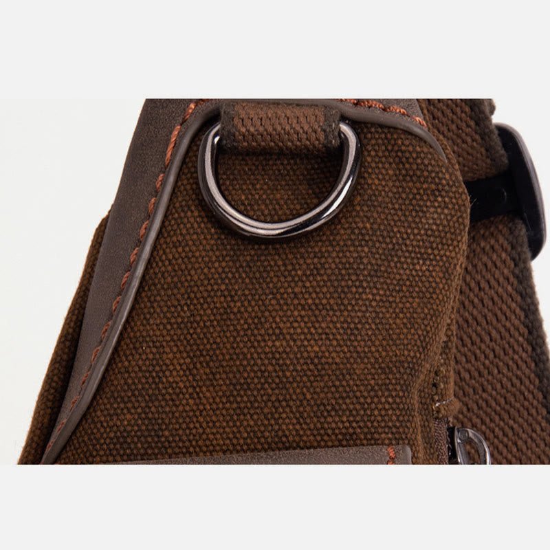 Large Canvas Chest Bag – Men’s Outdoor Sports Crossbody Sling Backpack