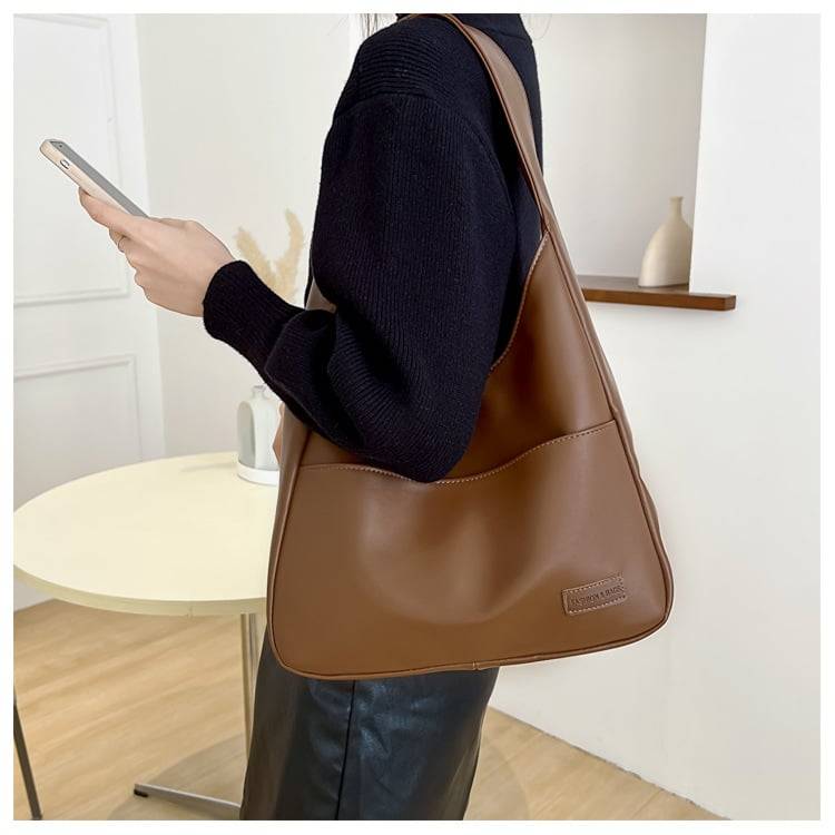 Simple leather tote bag👜