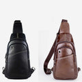 Large Capacity Genuine Leather Sling Bag for Men – Versatile Crossbody Chest Bag