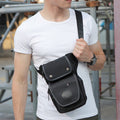 Men’s Retro Canvas Leg Bag – Outdoor Sports Crossbody with Adjustable Strap