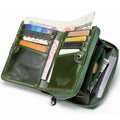 Genuine Leather Two Fold Multi - function Short Wallet