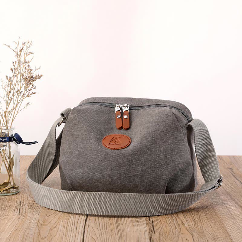 Women's lightweight canvas crossbody shoulder purse