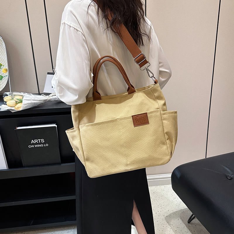 Simple Tote Bag for Women – Daily Portable Canvas Crossbody Bag