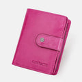 RFID GenuineLeather Multi - Card Buckle Wallet