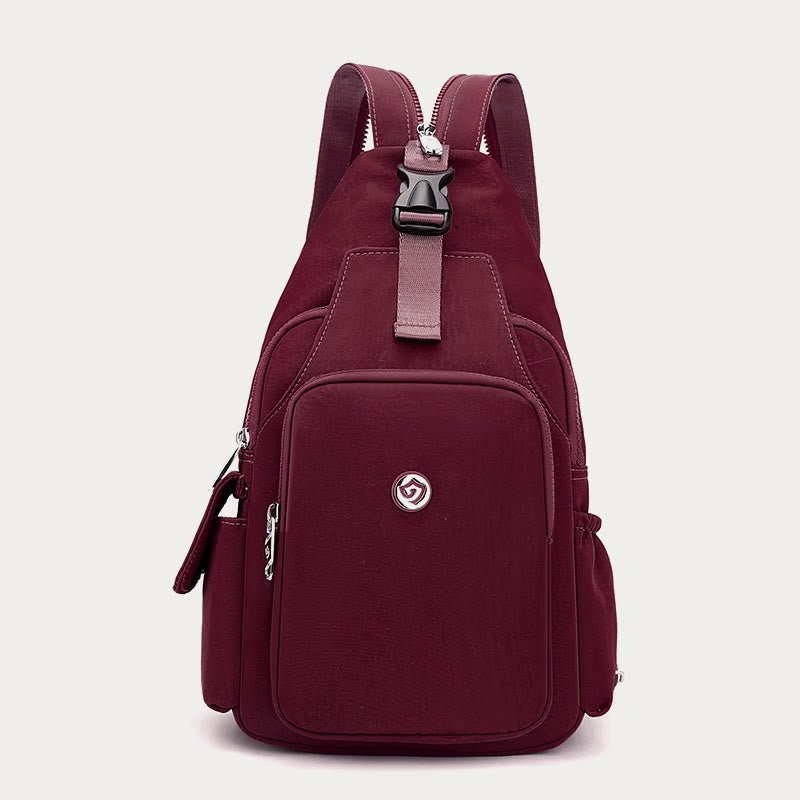 Multifunctional Sling Backpack for Women – Waterproof Nylon Crossbody Bag with Adjustable Strap for Daily Use