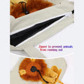 Pet Carrier for Small Animals - Travel Canvas Shoulder Bag with Cute Lion Design