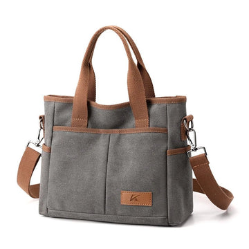 Women's large capacity canvas shoulder bag
