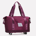 Tote Bag for Travel with Pull Rod & Oblique Folding Storage – Large Capacity Nylon Travel Sleeve