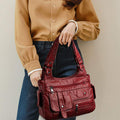 Women Handbags and Purse – Large Double Compartment Hobo Bag Tote