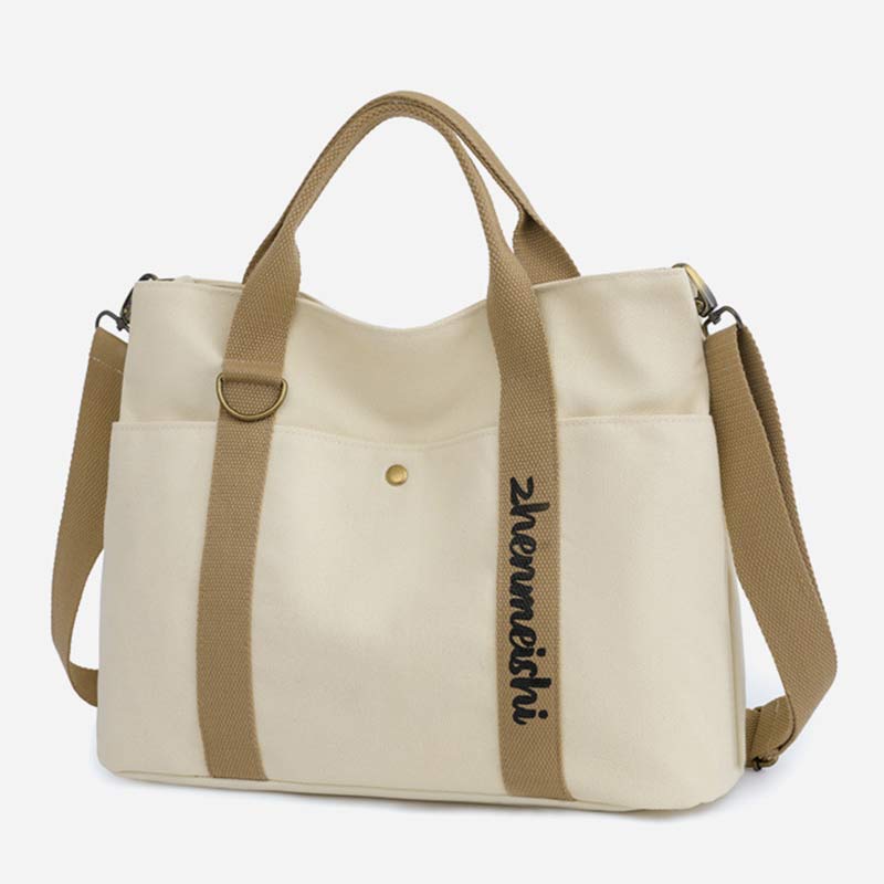 Reusable Water - Resistant Canvas Tote Bag – Versatile Crossbody Shoulder Bag