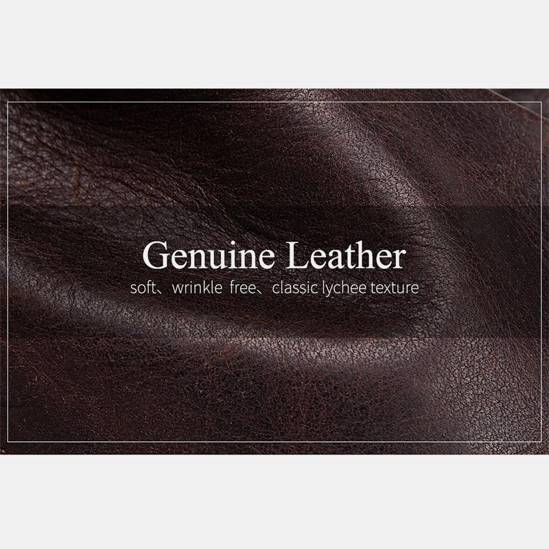 RFID Anti - theft Genuine Leather Multi - slot Bifold Wallet for Men - Stylish Business Wallet