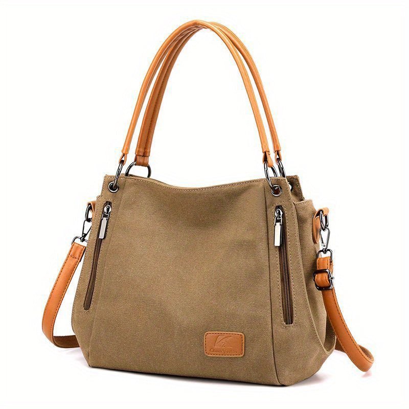 High - Quality Canvas Large Capacity Tote Bag – Perfect for Everyday and Travel